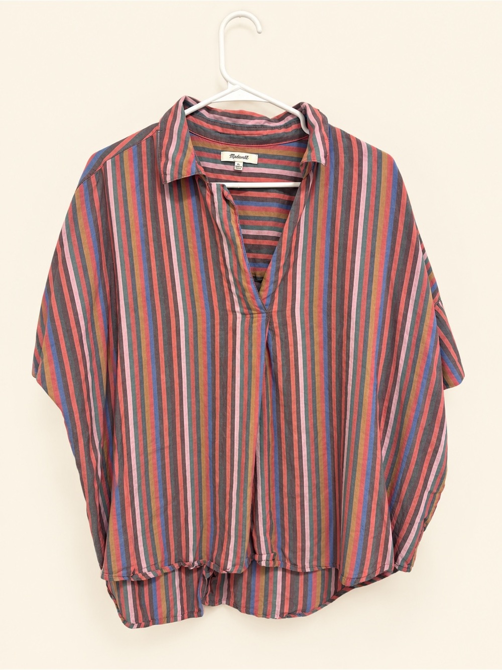 Madewell Multicolor Striped V-Neck Tunic